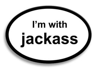 jackass oval sticker